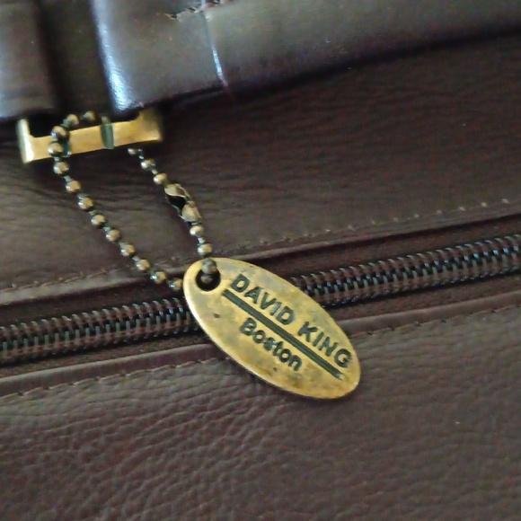 David King Classic Porthole leather briefcase backpack EUC - Picture 6 of 10